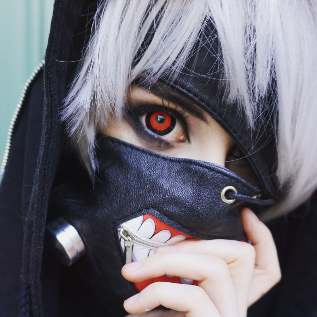 Tokyo Ghoul Black And Red Sclera Contacts
