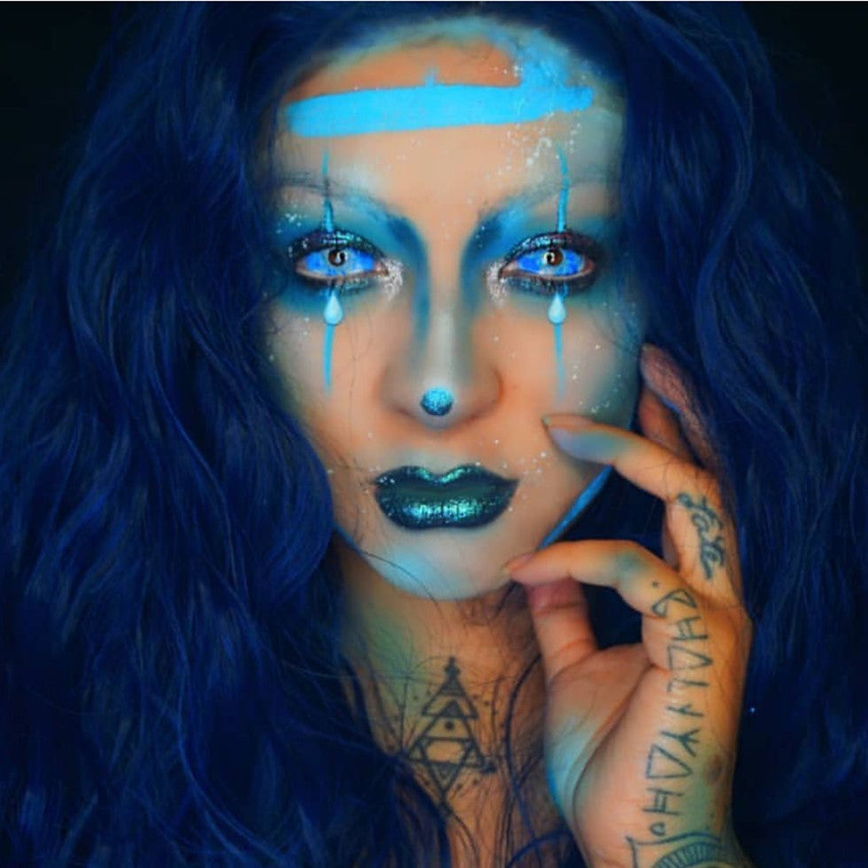 Ice Blue Zombie Sclera Contacts
