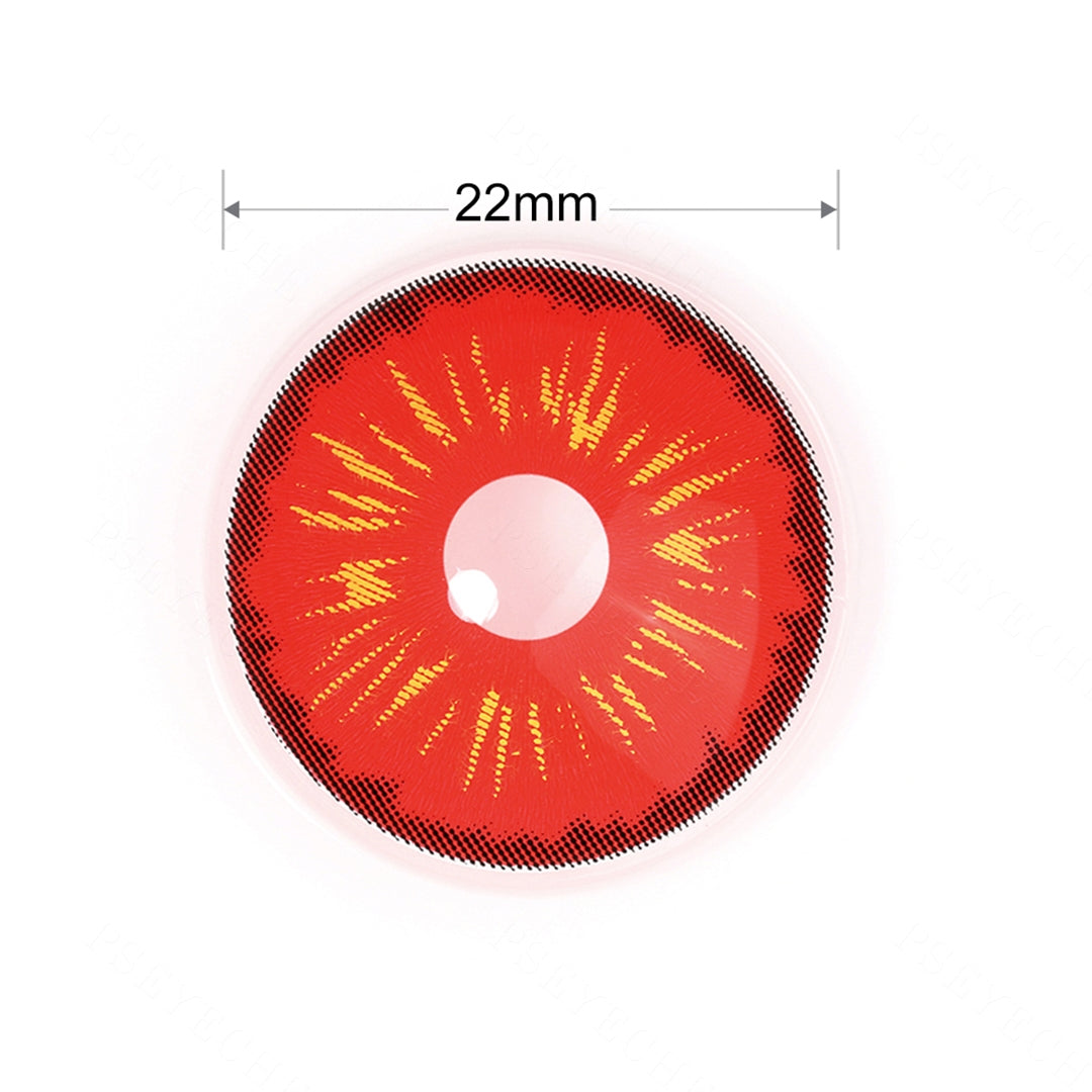 Red Fire Sclera Contacts