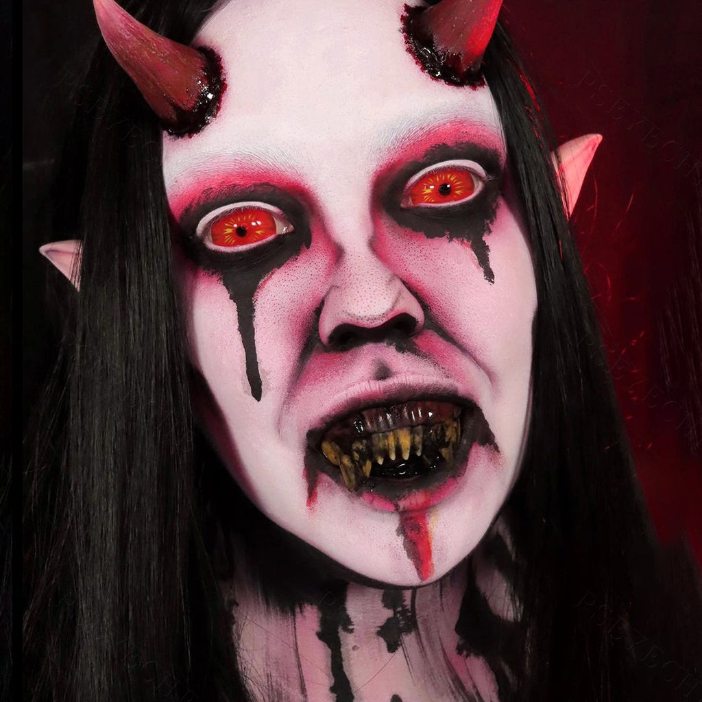 Red Fire Sclera Contacts