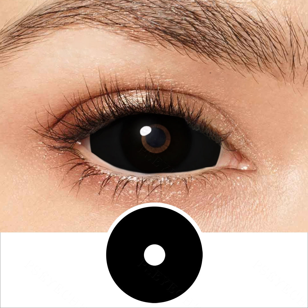 Full Black Sclera Contacts Main image