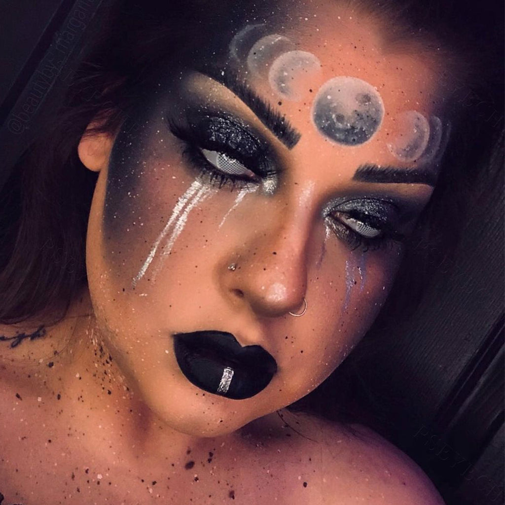 White Mesh Sclera Contacts