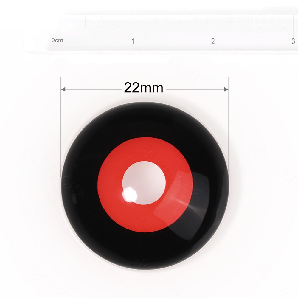 Jigsaw Black And Red Sclera Contacts