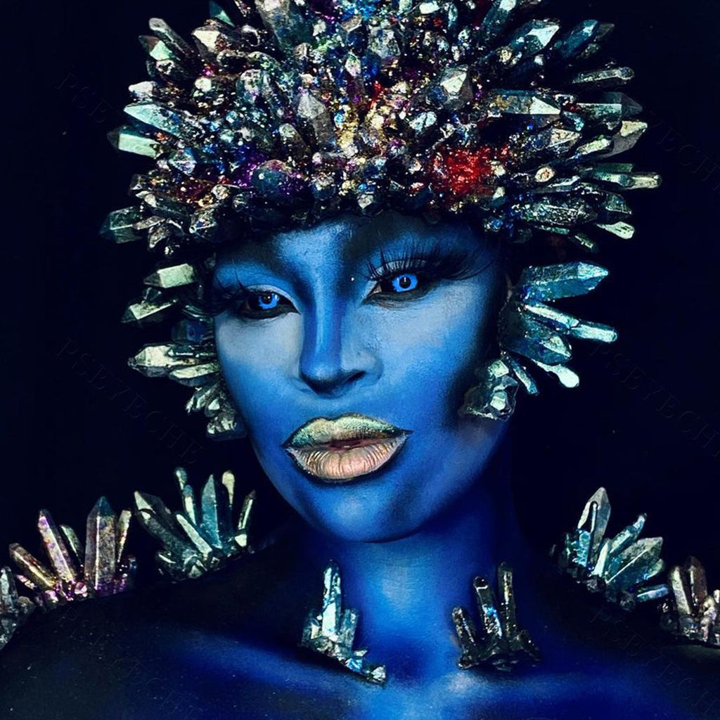 White Walker Black And Blue Sclera Contacts