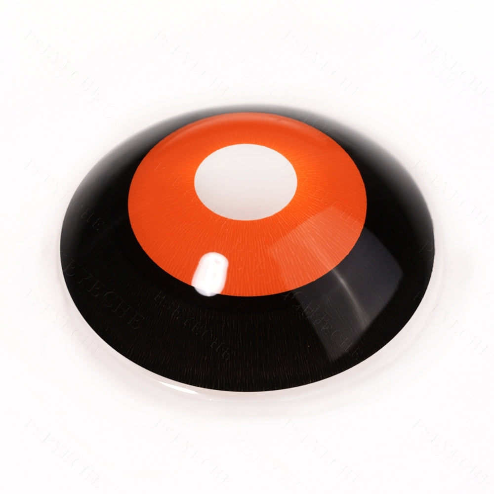 Black and Orange Sclera Contacts Secondary image