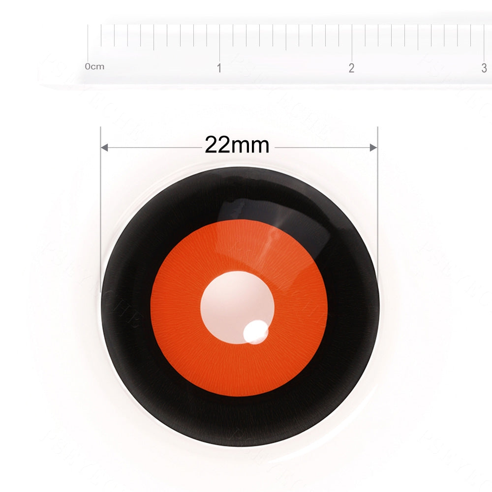 Black and Orange Sclera Contacts