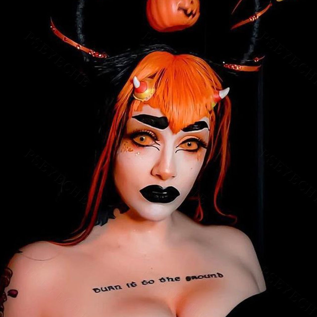 Orange Sclera Contacts