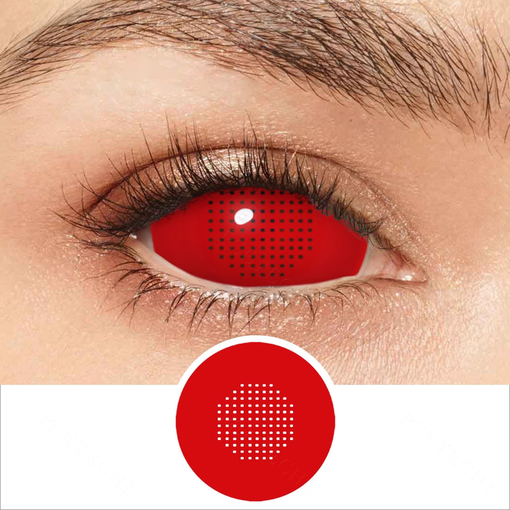 Red Mesh Sclera Contacts