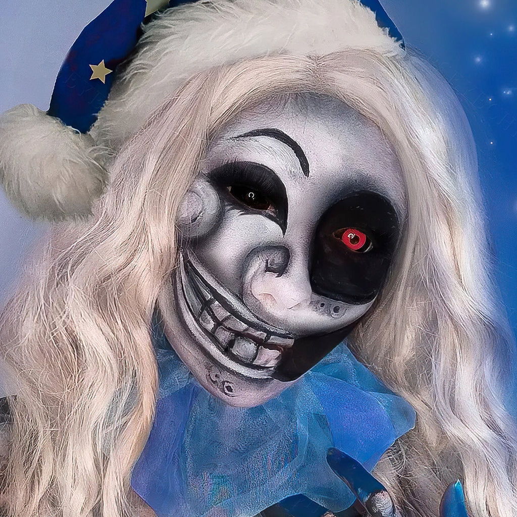 Jigsaw Black And Red Sclera Contacts