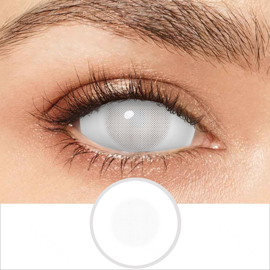 All White Mesh Sclera Contacts Main image