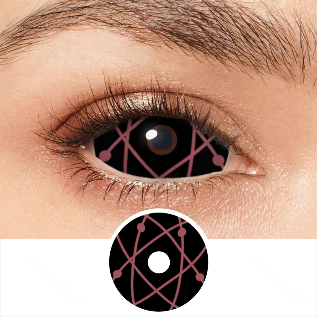 Red Star Trails Sclera Contacts Main image