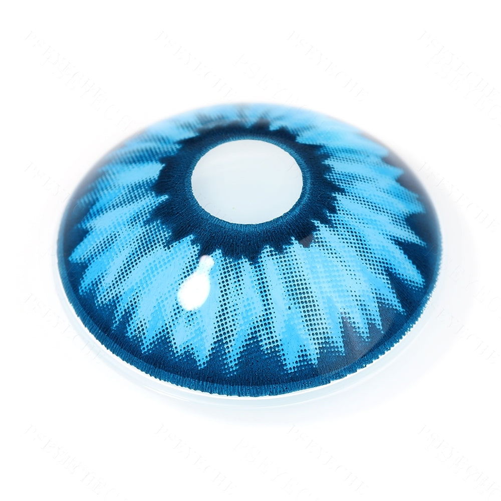 Blue Snowy Night Sclera Contacts
