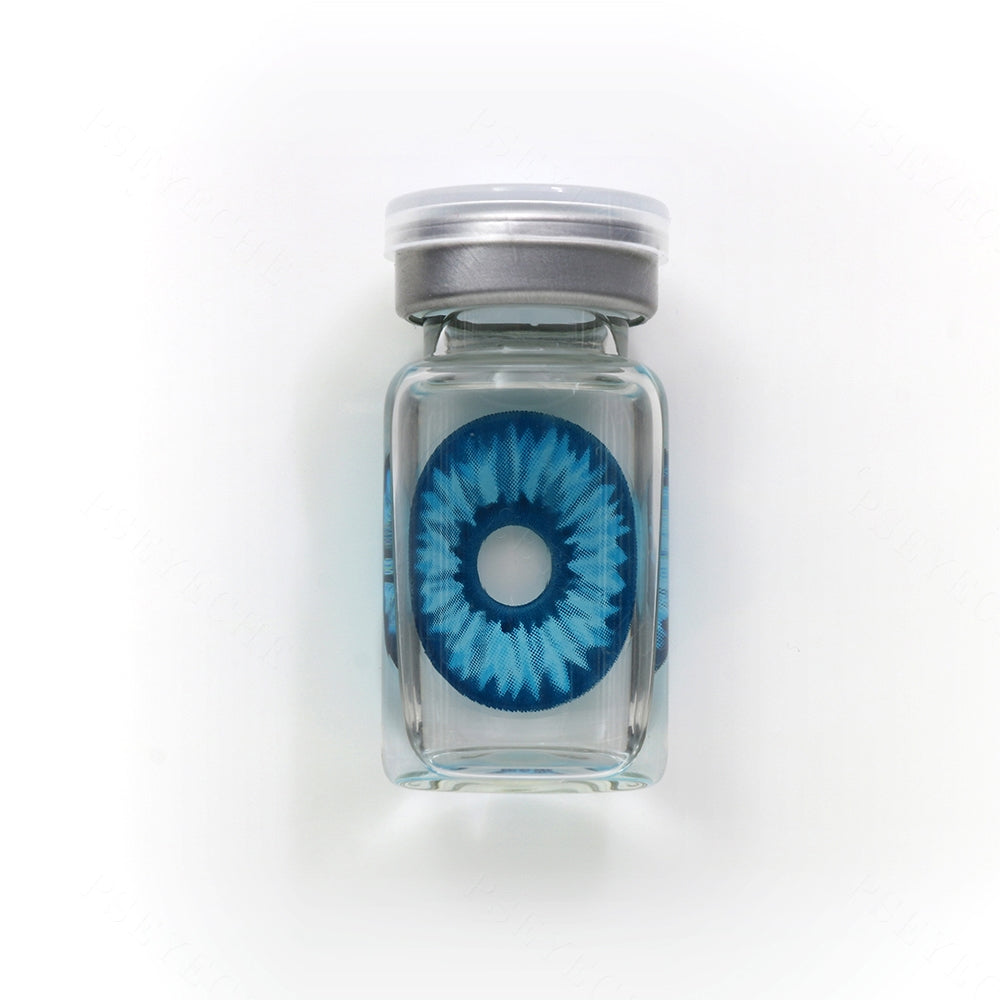 Blue Snowy Night Sclera Contacts