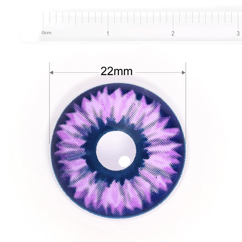 Purple Snowy Night Sclera Contacts