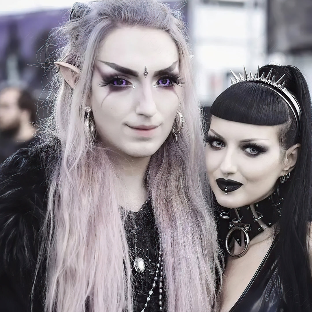 Purple Snowy Night Sclera Contacts