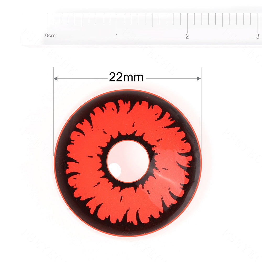 Red Angry Wolf Sclera Contacts