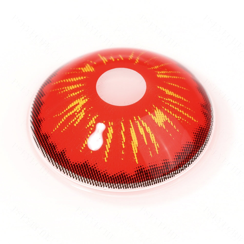 All Red Fire Sclera Contacts