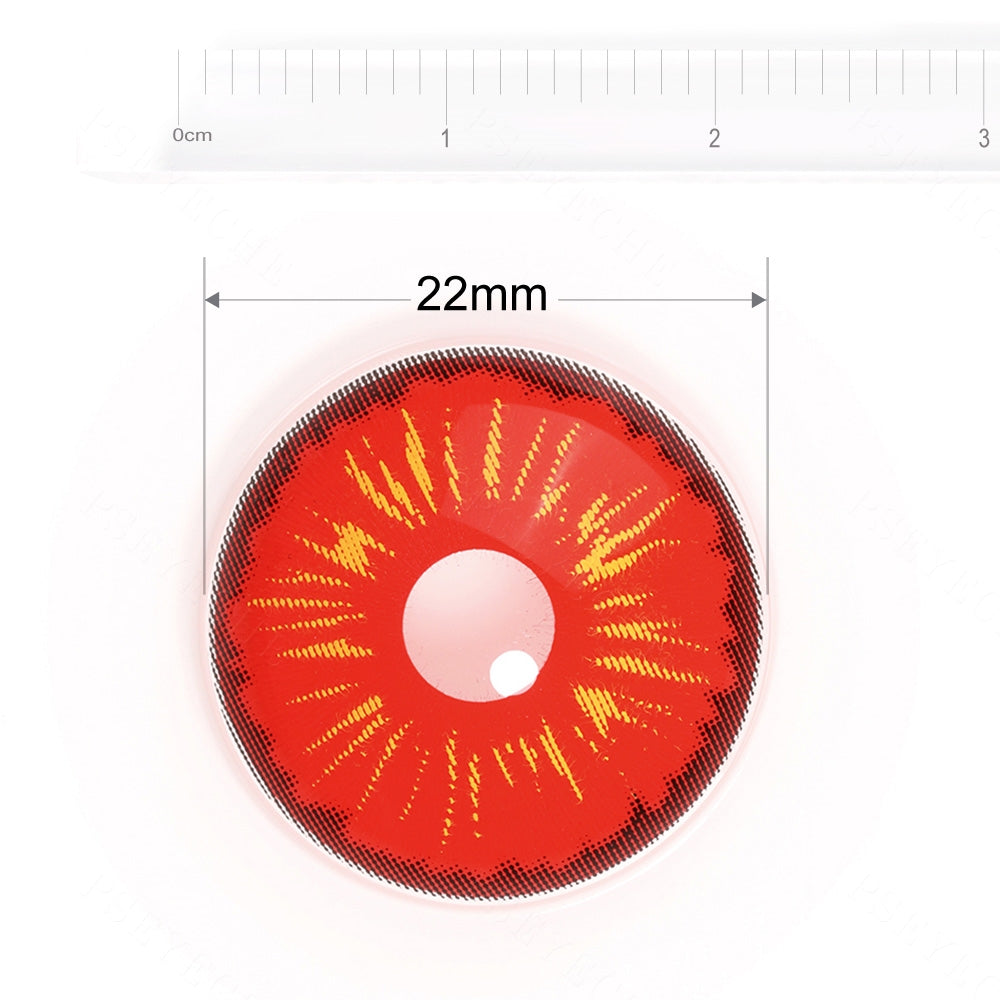 All Red Fire Sclera Contacts