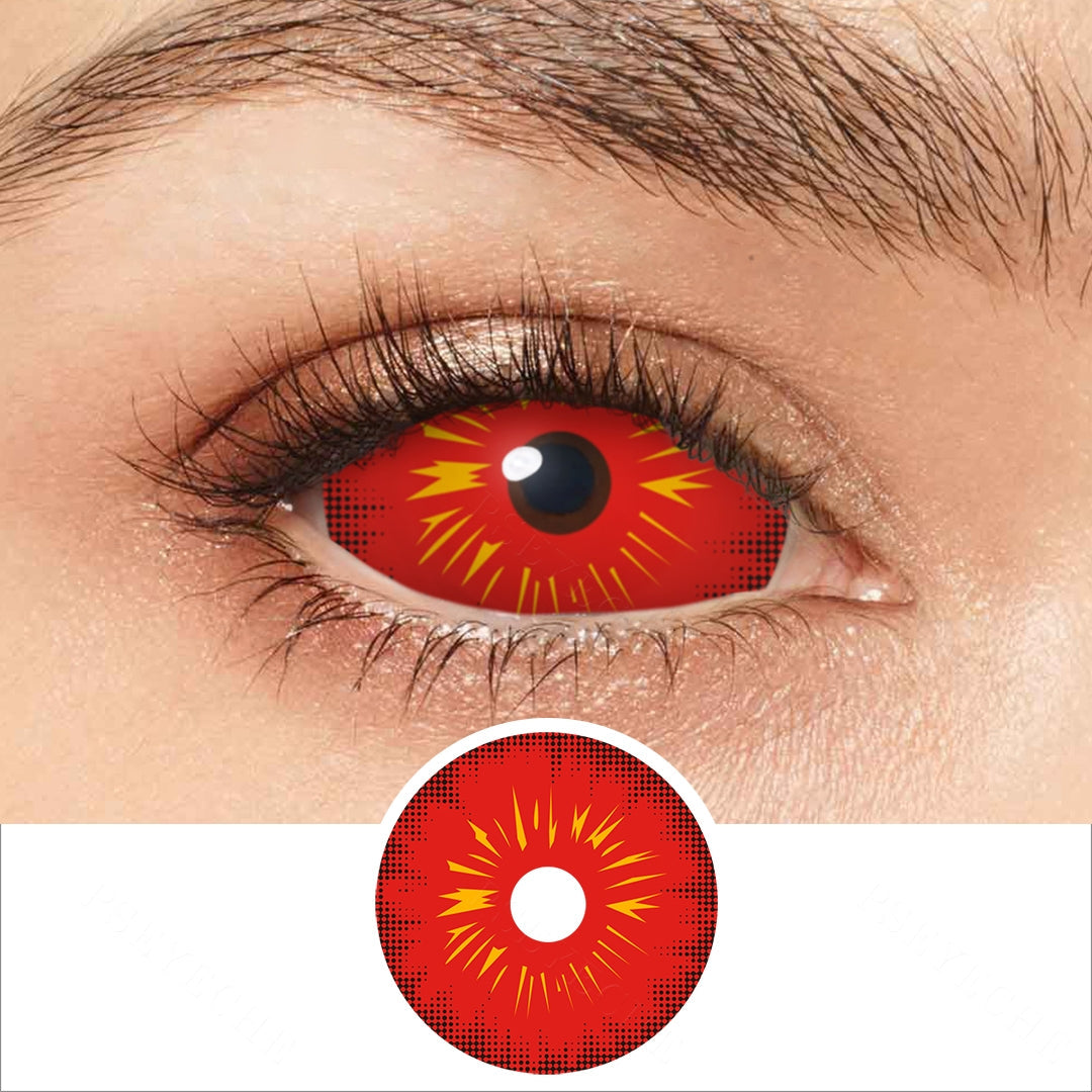 All Red Fire Sclera Contacts