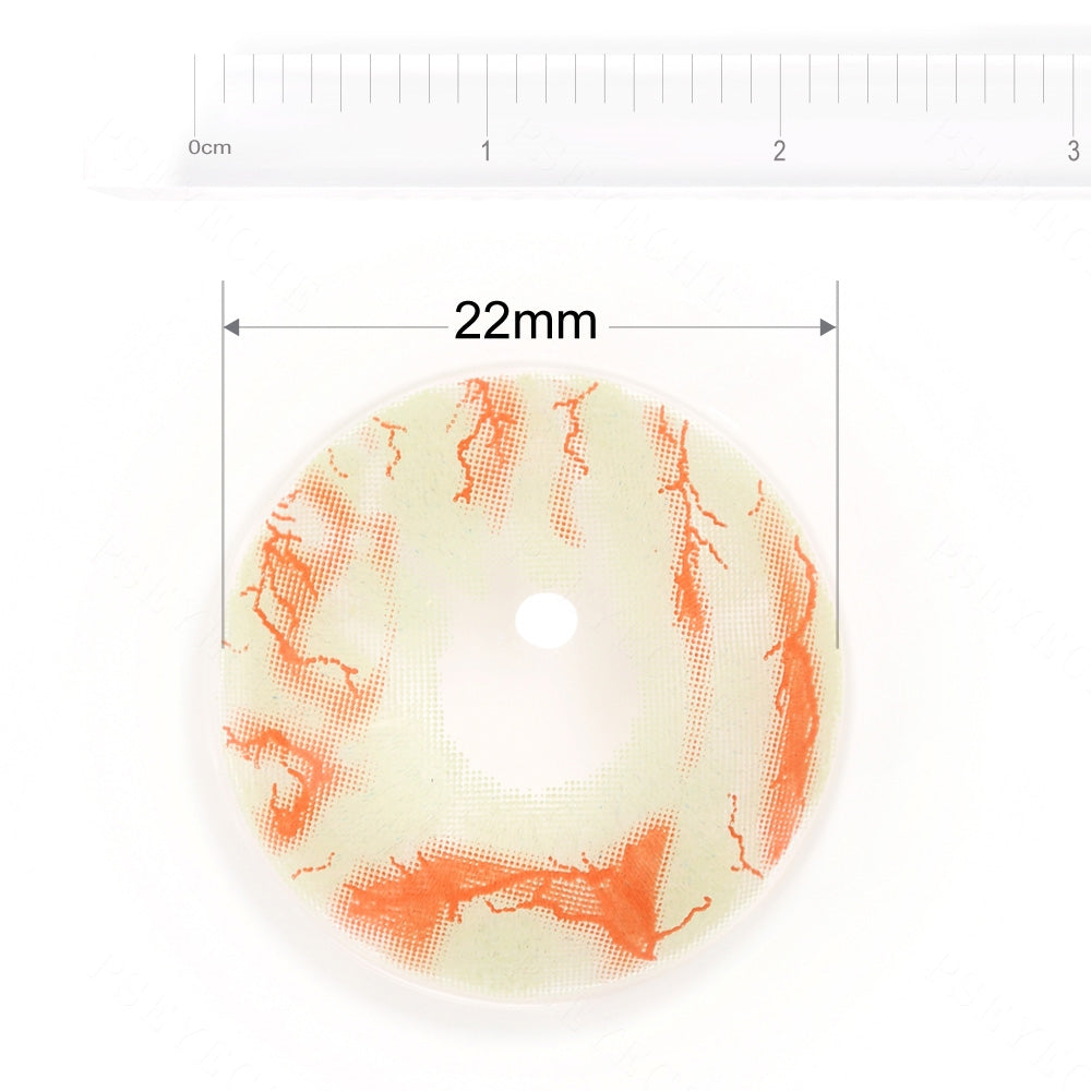 Red And Yellow Mottled Sclera Contacts