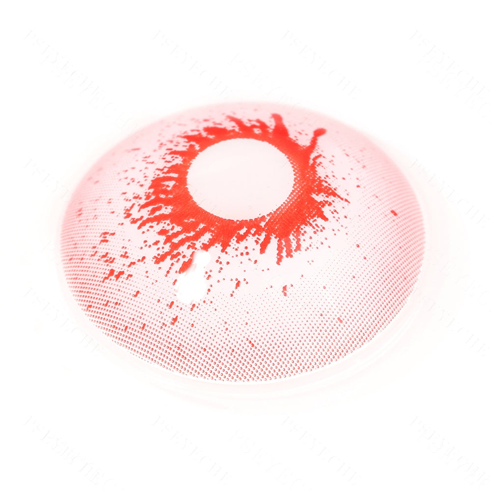 Pink Bloodshot Zombie Sclera Contacts Secondary image