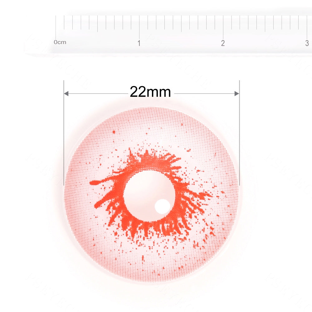Pink Bloodshot Zombie Sclera Contacts
