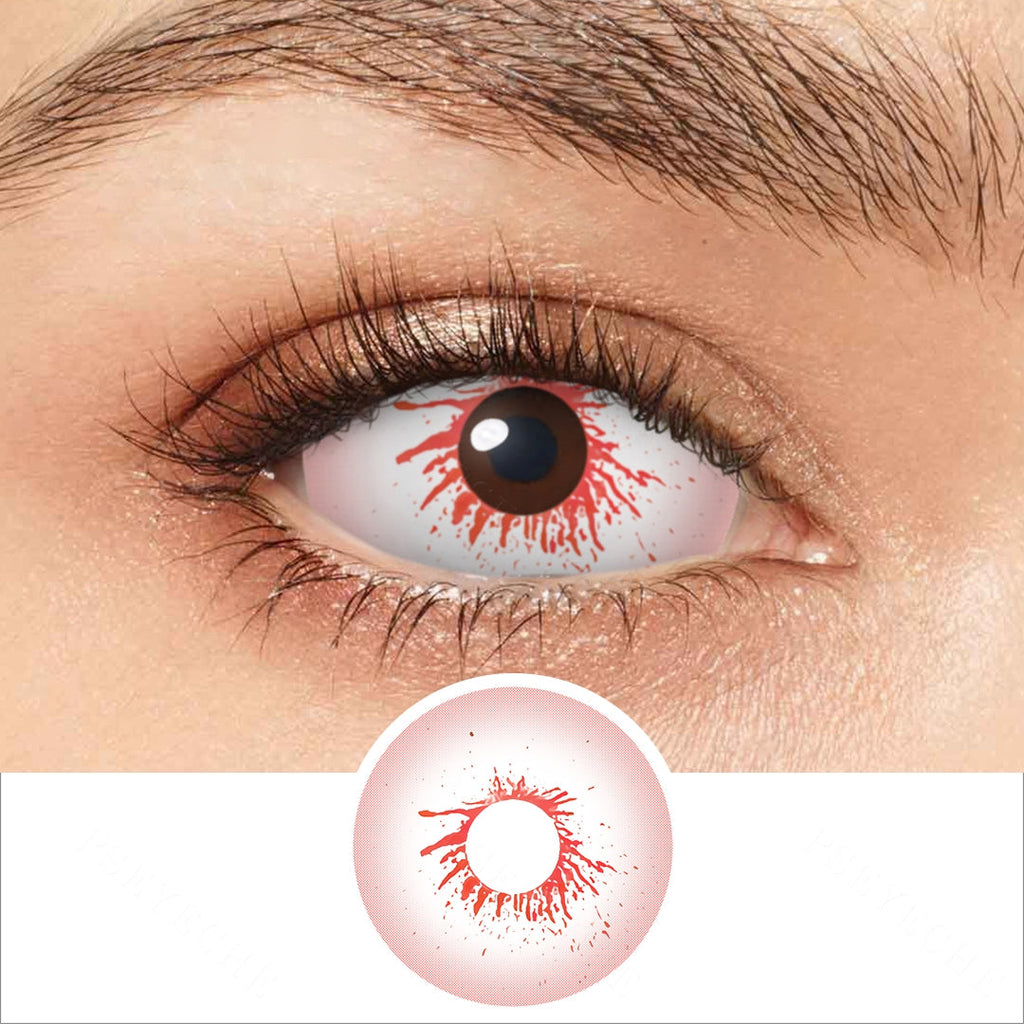 Pink Bloodshot Zombie Sclera Contacts