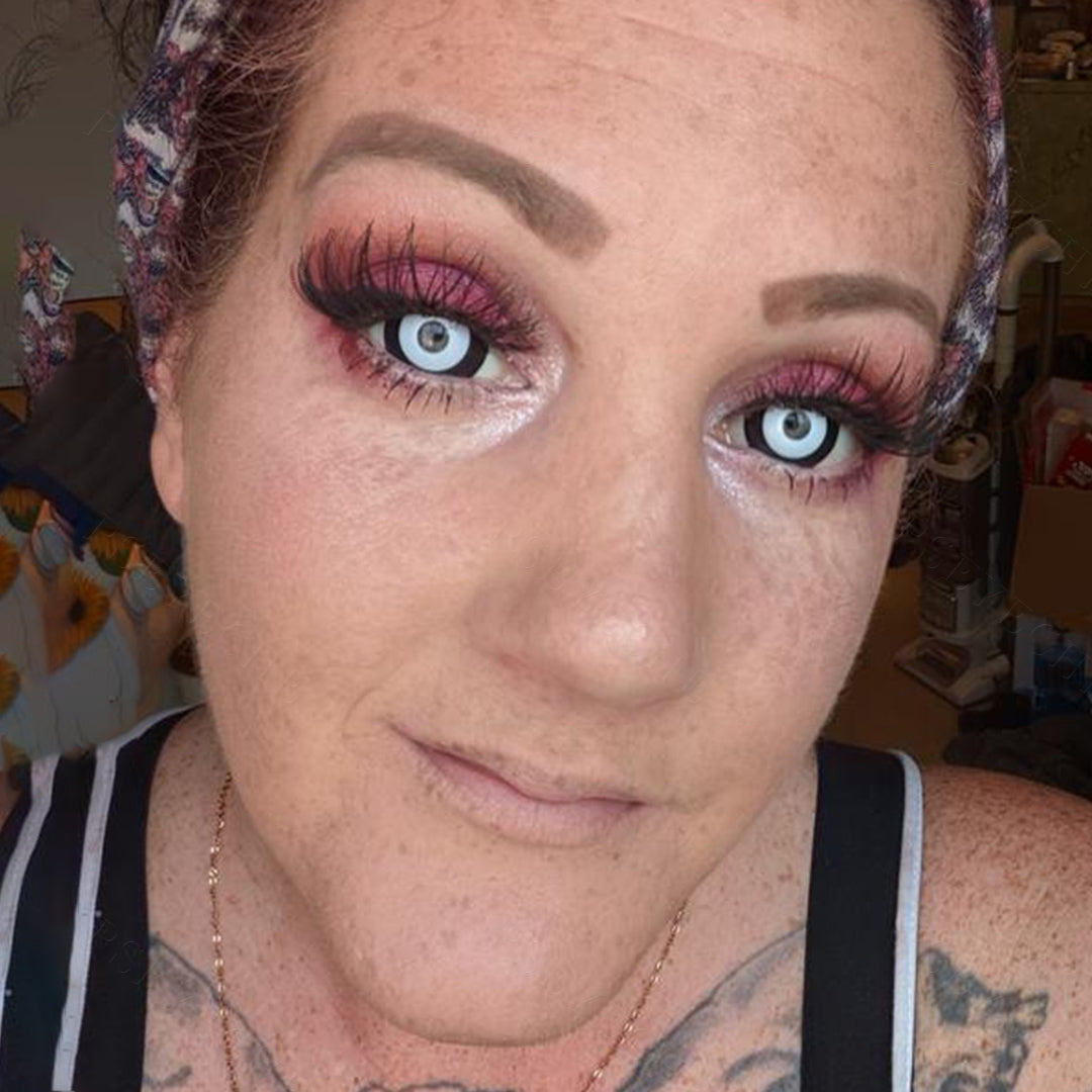 Black And White Mini Sclera Contacts
