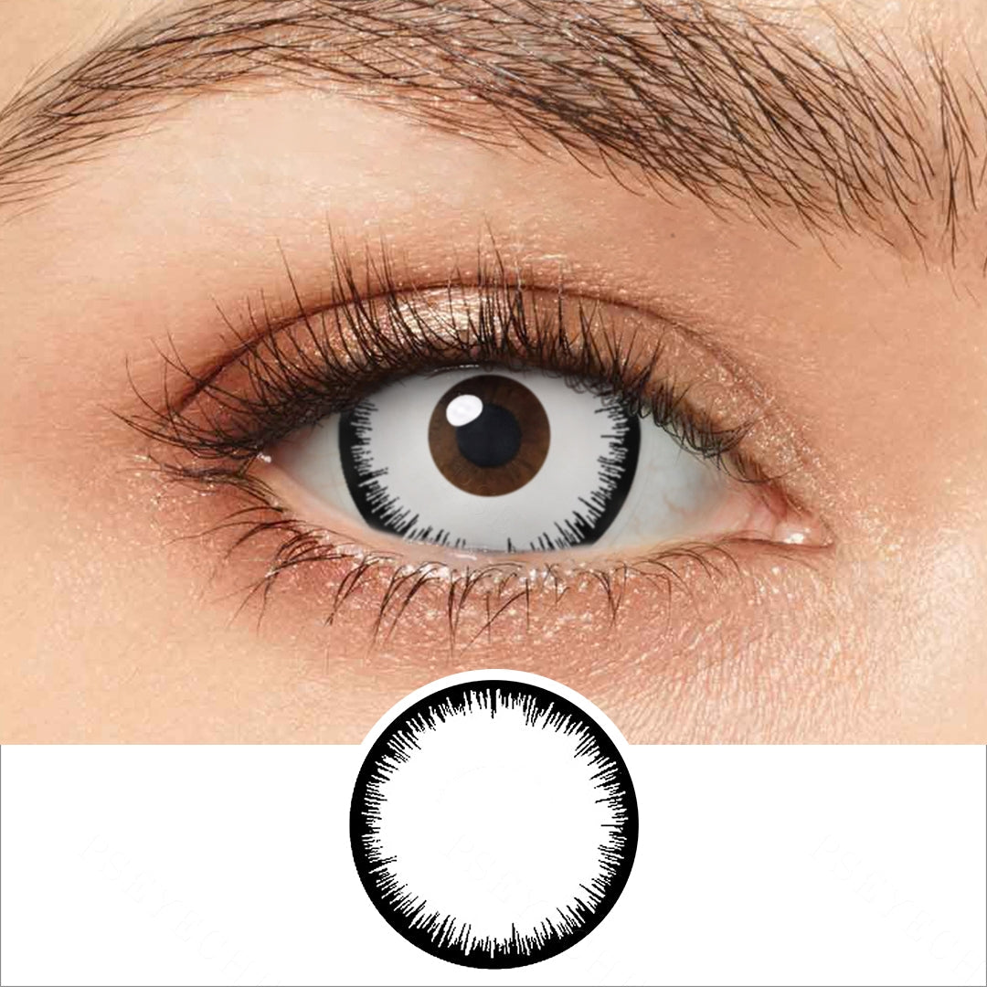 White Werewolf Mini Sclera Contacts Main image
