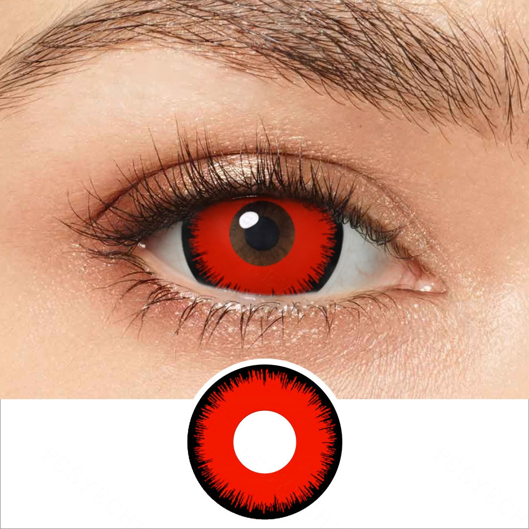 Red Werewolf Mini Sclera Contacts Main image
