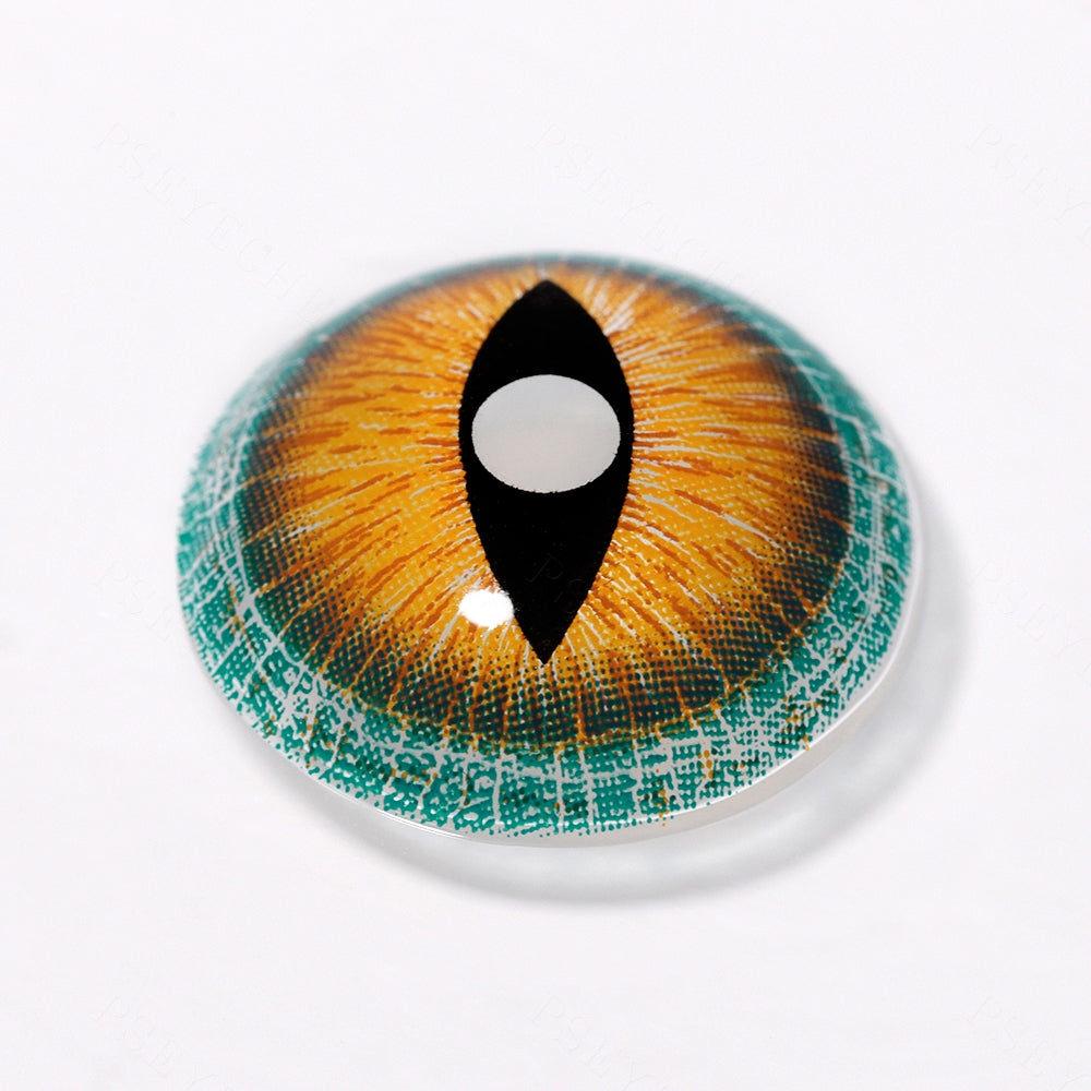 Brown Lizard Mini Sclera Contacts Secondary image