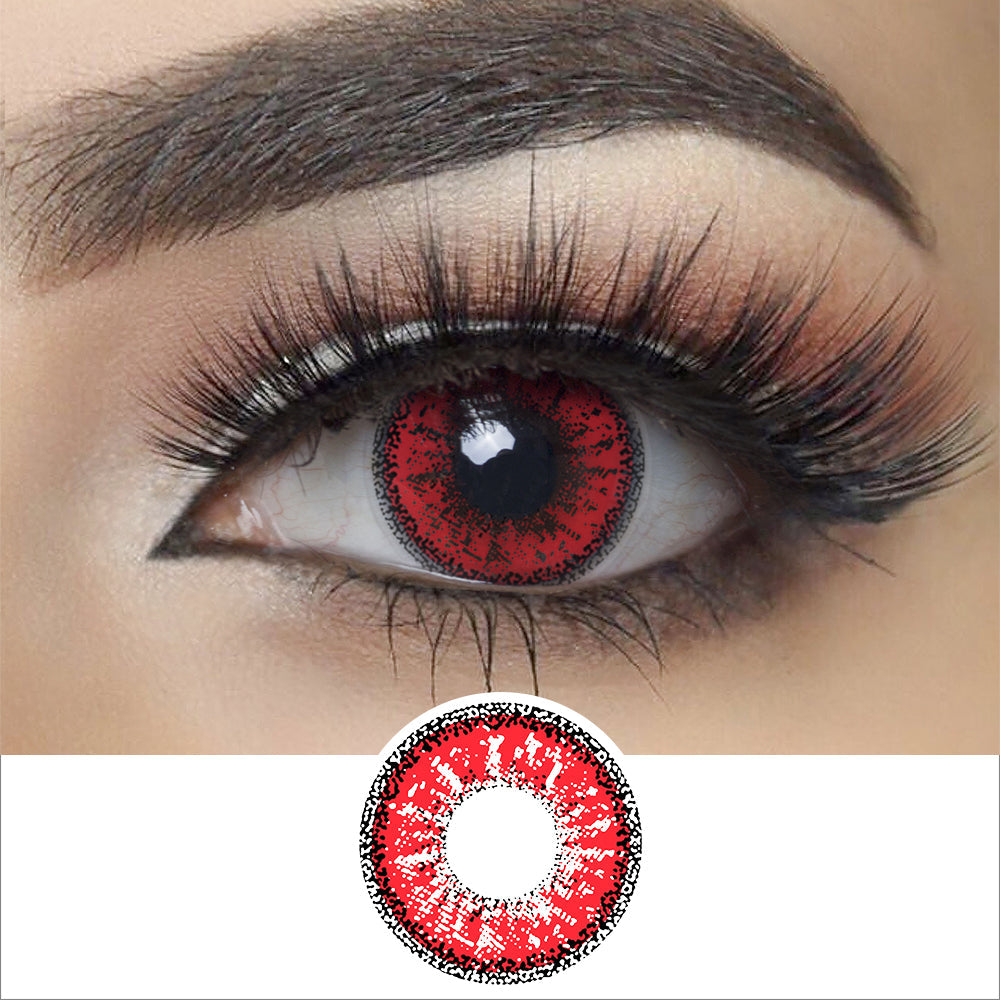 Dolly Eye Red Halloween Contacts Main image