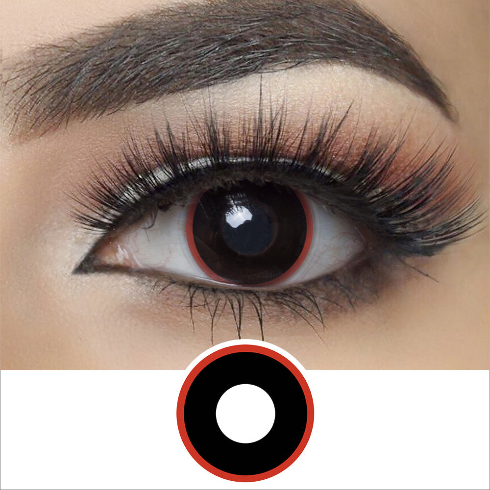 Red Rim Halloween Contacts