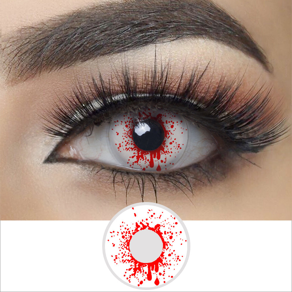 Crazy Blood Splat Halloween Contacts Main image