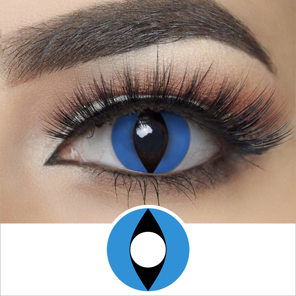 Blue Cat Eye Halloween Contacts Main image