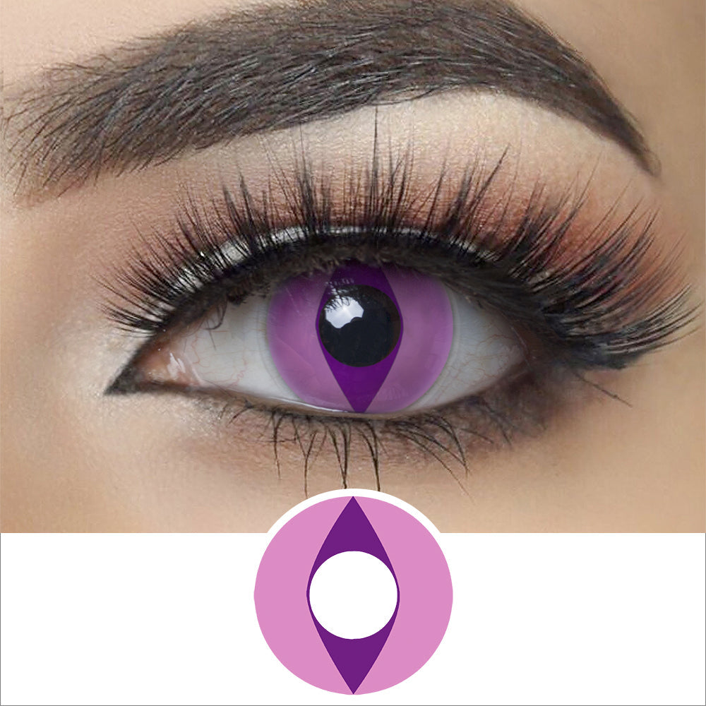 Violet Cat Eye Halloween Contacts Main image