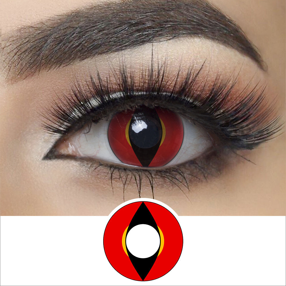 Red Dragon Eye Halloween Contacts Main image