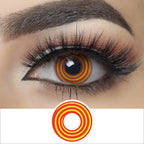 Yellow Red Spiral Halloween Contacts