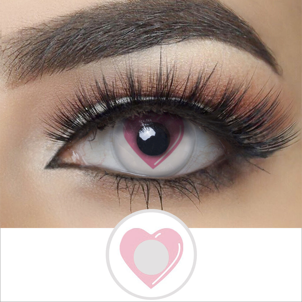 Pink Heart Halloween Contacts Main image