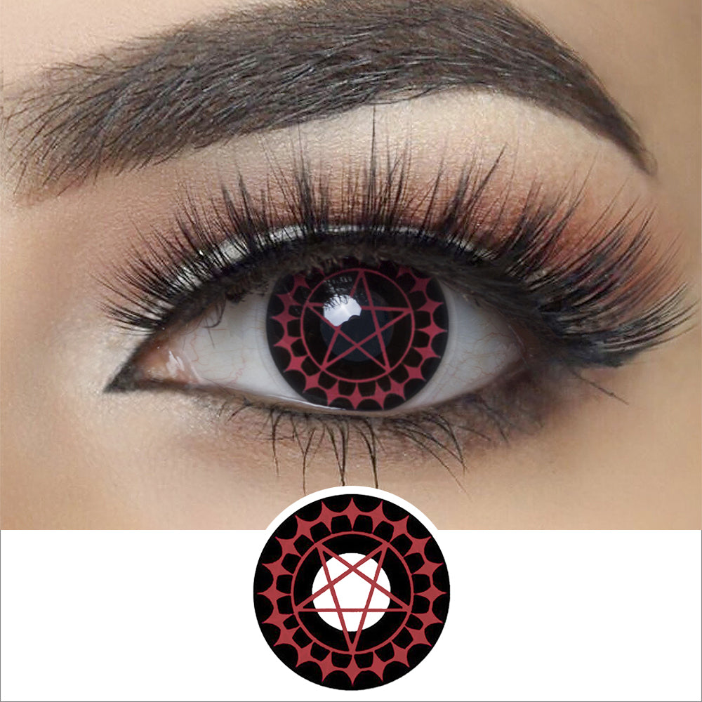 Black Contract Eye Halloween Contacts Main image