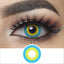 Blue and Yellow Circle Halloween Contacts
