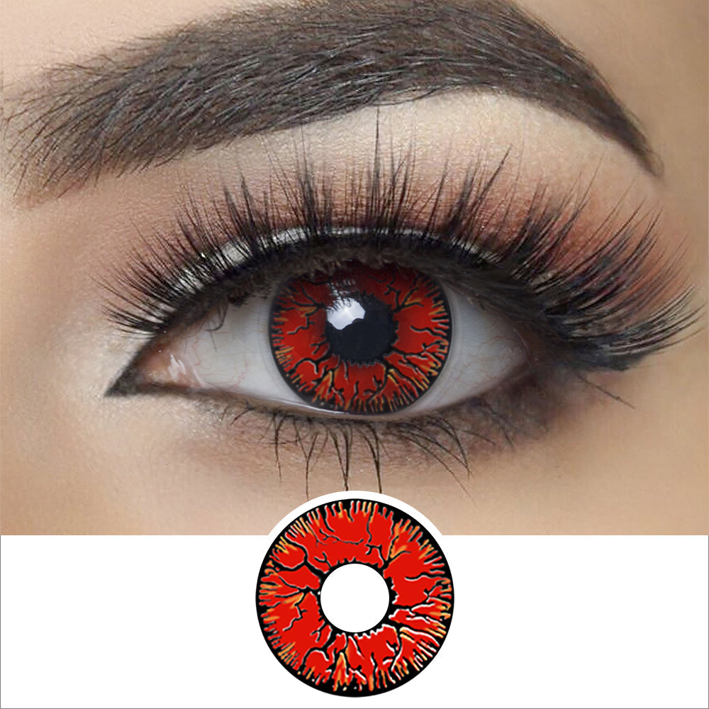 Red Crack Halloween Contacts Main image