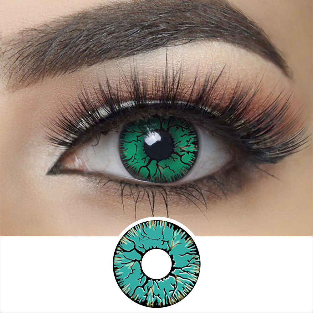 Green Crack Halloween Contacts Main image