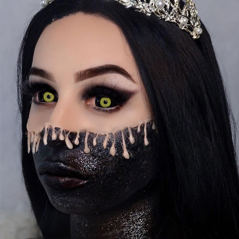 Black And Yellow Sclera Contacts