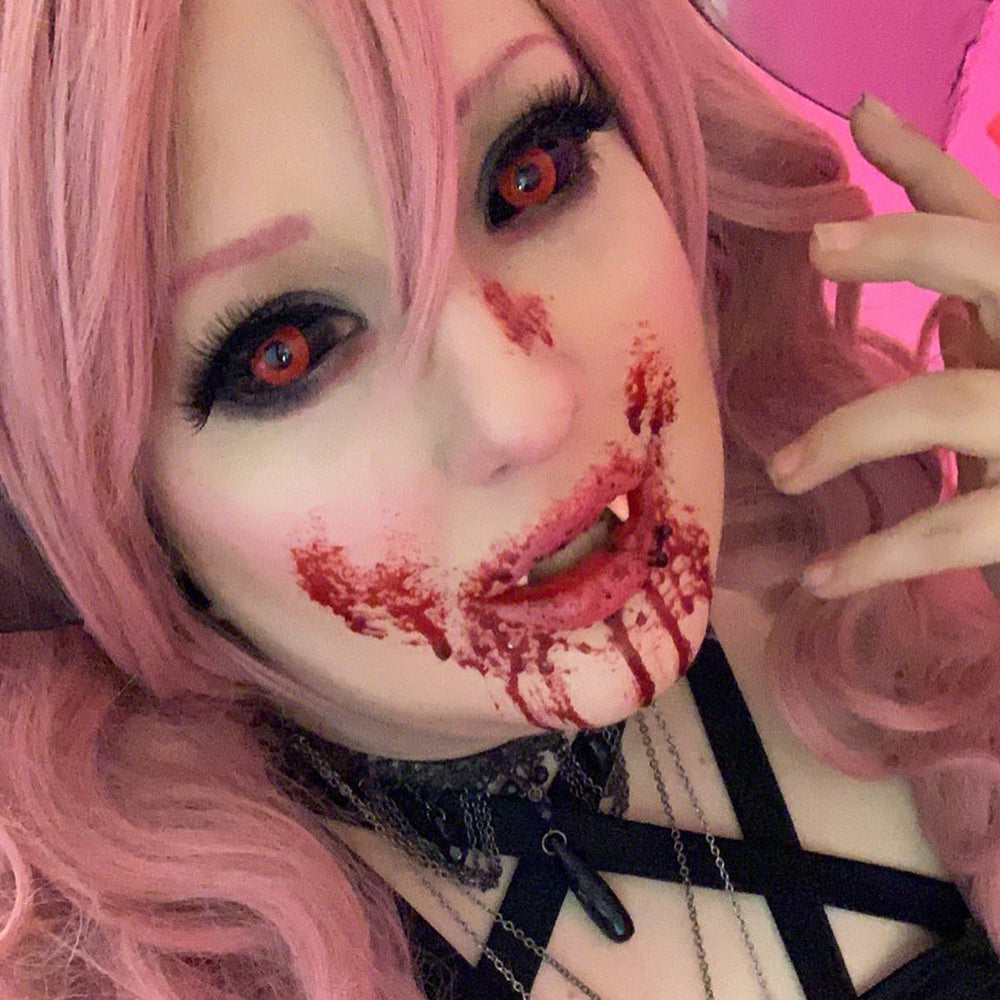 Jigsaw Black And Red Sclera Contacts