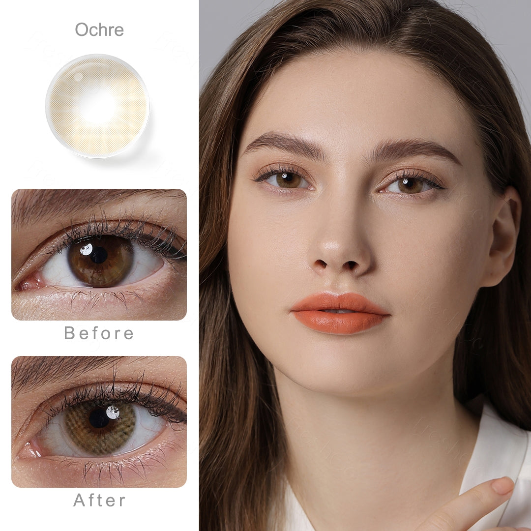 Hidrocor Ochre Brown Colored Contacts Secondary image