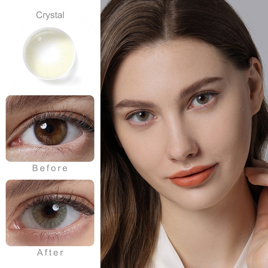 Hidrocor Crystal Yellow Colored Contacts Secondary image