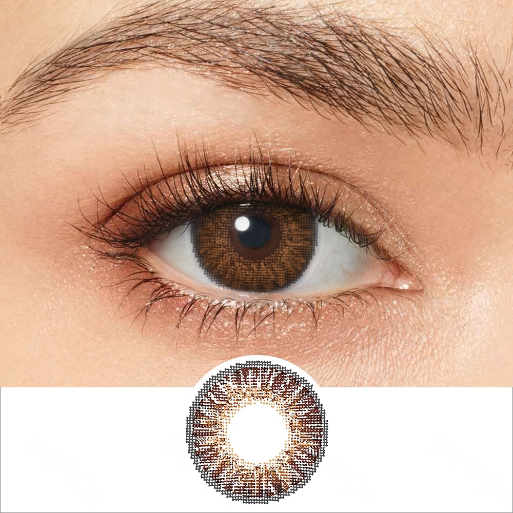 3 Tone Brown Colored Contacts