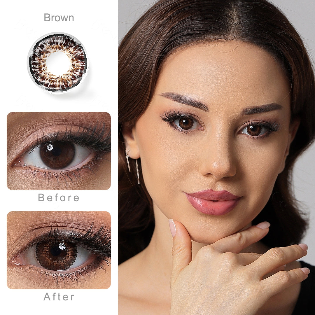 3 Tone Brown Colored Contacts Secondary image