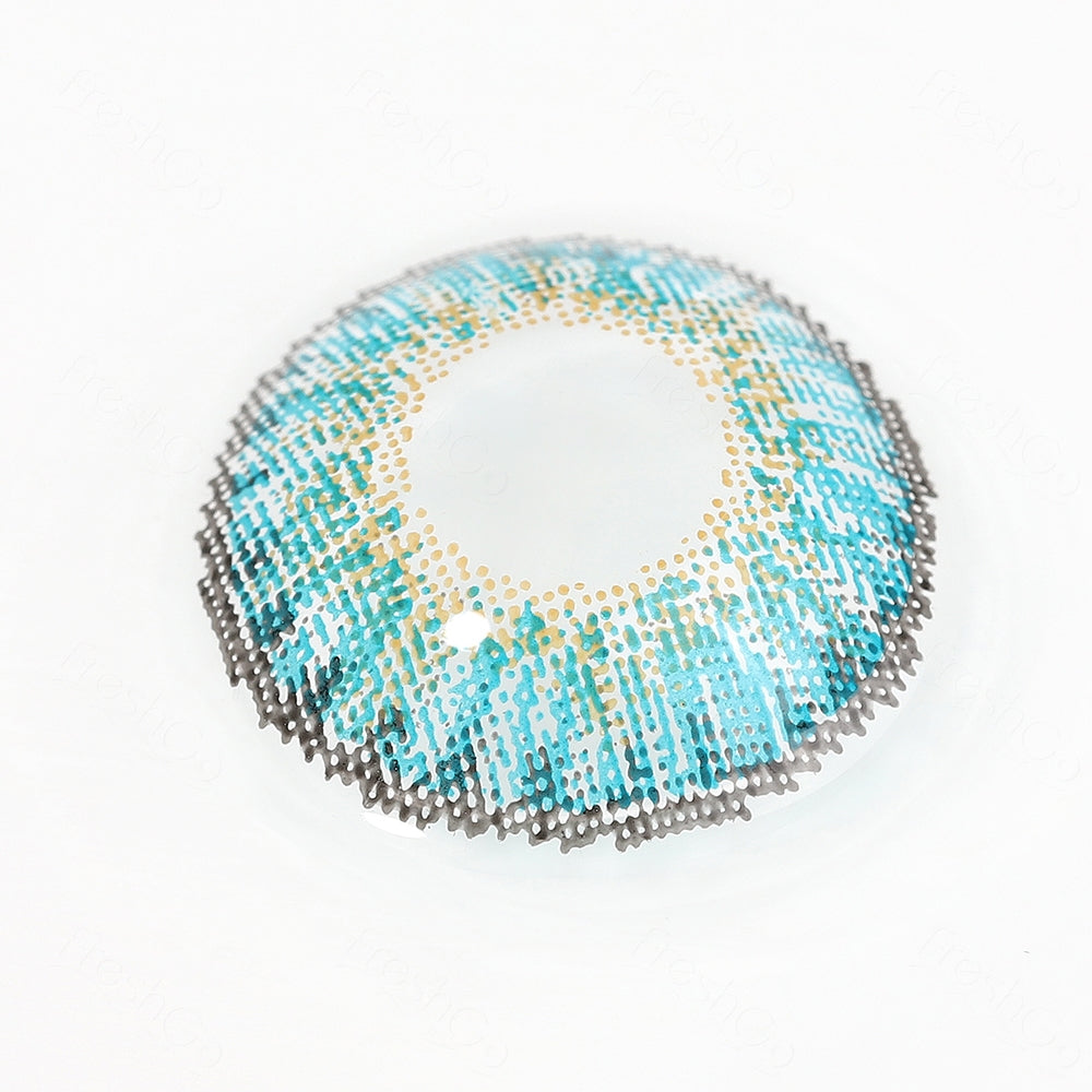 3 Tone Turquoise Colored Contacts